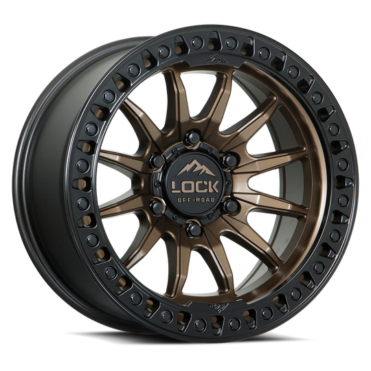 TRAIL-2988MRMBR - Lock Offroad Trail 20X9 8X180 ET 1mm Matte Bronze With Matte Black Ring - Lock Offroad Wheels Canada