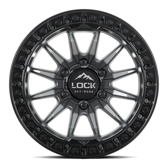 TRAIL-2963MGMBR20 - Lock Offroad Trail 20X9 6X135 ET 20mm Matte Grey With Matte Black Ring - Lock Offroad Wheels Canada
