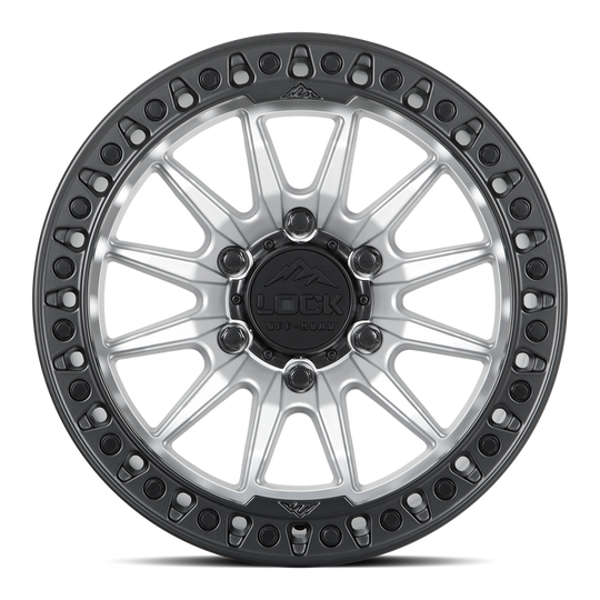 TRAIL-2963MSMBR20 - Lock Offroad Trail 20X9 6X135 ET 20mm Matte Silver With Matte Black Ring - Lock Offroad Wheels Canada