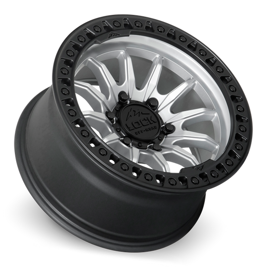 TRAIL-2987MSMBR20 - Lock Offroad Trail 20X9 8X170 ET 20mm Matte Silver With Matte Black Ring - Lock Offroad Wheels Canada