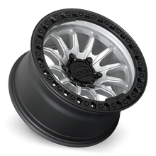 Charger l'image dans la galerie, TRAIL-7957MSMBR - Lock Offroad Trail 17X9 5X127 ET 1mm Matte Silver With Matte Black Ring - Lock Offroad Wheels Canada