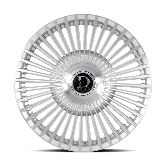 TRENTO-209037GSBF - Dolce Luxury Trento 20X9 5X112 / 5X108 ET 35mm Glossy Silver Brush Face - Dolce Luxury Wheels Canada