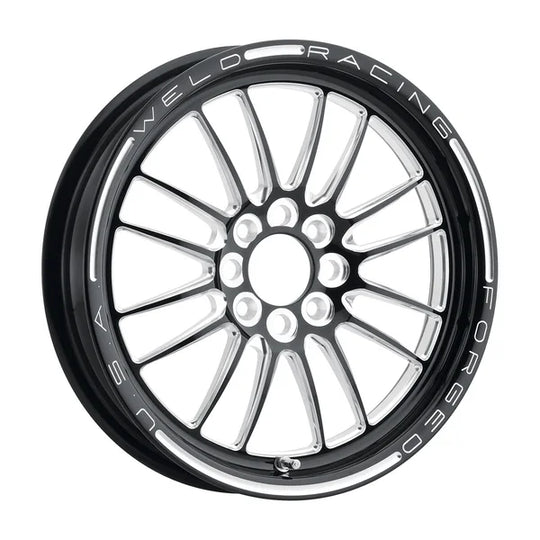 778B-15022 - Weld Racing Tuner Import Rear 15X3.5 4X100 ET 0mm Black - Weld Racing Wheels Canada