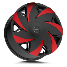 Load image into Gallery viewer, S6729051615GBMRT - STRADA S67 Turbina 22X9 5X115 / 5X120.65 15mm Black &amp; Red - STRADA S67 Wheels Canada
