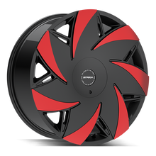 Load image into Gallery viewer, S6729051615GBMRT - STRADA S67 Turbina 22X9 5X115 / 5X120.65 15mm Black &amp; Red - STRADA S67 Wheels Canada