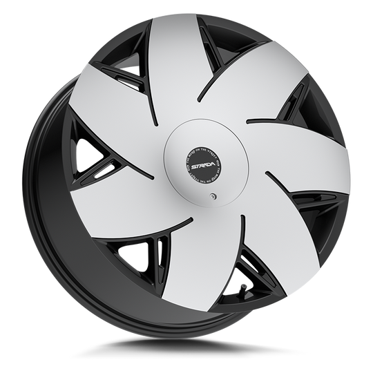 S6729050135GBM - STRADA S67 Turbina 22X9 5X120 / 5X114.3 35mm Gloss Black, Machined - STRADA S67 Wheels Canada