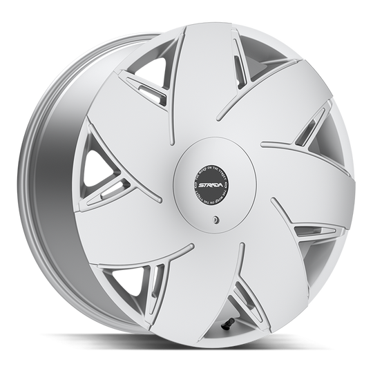 S6749551615BFS - STRADA S67 Turbina 24X9.5 5X120 / 5X115 15mm Silver - STRADA S67 Wheels Canada