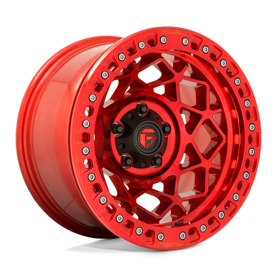 D12117907545 - Fuel Off-Road D121 Unit Beadlock 17X9 5X127 -15 mm Candy Red - Fuel Off-Road Wheels Canada