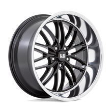 Charger l'image dans la galerie, U13822057357 - US Mag U138 Santa Cruz 22X10.5 5X127  0mm Gloss Black With Diamond Cut Lip - US Mag Wheels Canada