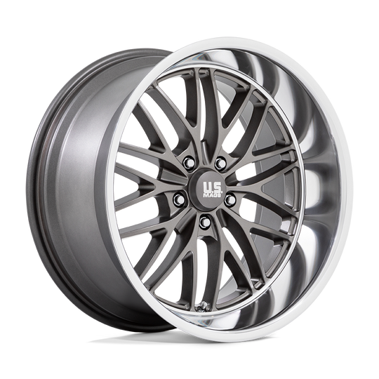 U13920006157 - US Mag U139 Santa Cruz 20X10 5X120.65  6mm Anthracite With Diamond Cut Lip - US Mag Wheels Canada
