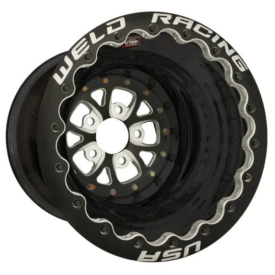 84B-616B280UB - Weld Racing V-Series 16X16 5X120.65 ET -89mm Black Center - Black Shell - Weld Racing Wheels Canada