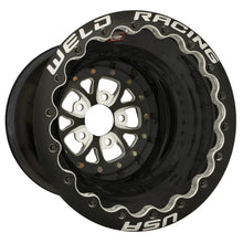 Load image into Gallery viewer, 84B-616B278UB - Weld Racing V-Series 16X16 5X120.65 ET -114mm Black Center - Black Shell - Weld Racing Wheels Canada