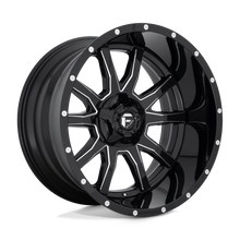 Load image into Gallery viewer, D62722202647 - Fuel Off-Road D627 Vandal 22X12 5X114.3 / 5X127 -43mm Gloss Black Milled - Fuel Off-Road Wheels Canada