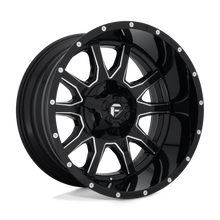 Load image into Gallery viewer, D62722208247 - Fuel Off-Road D627 Vandal 22X12 8X165.1 -43 mm Gloss Black Milled - Fuel Off-Road Wheels Canada