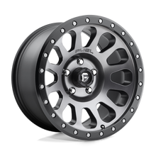 Load image into Gallery viewer, D60116808345 - Fuel Off-Road D601 Vector 16X8 6X139.7 ET 1mm Matte Gunmetal with Black Bead Ring - Fuel Off-Road Wheels Canada