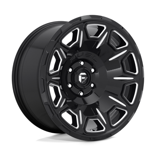 D68817907545 - Fuel Off-Road D688 Vengeance 17X9 5X127 -12 mm Gloss Black Milled - Fuel Off-Road Wheels Canada