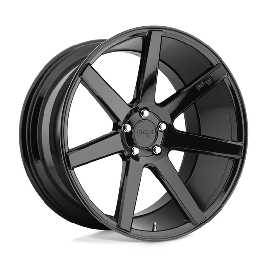 M168220063+50 - Niche M168 Verona 22X10 5X130  50mm Gloss Black - Niche Wheels Canada
