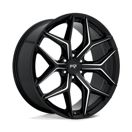 M232240089+30 - Niche M232 Vice 24X10 6X135  30mm Gloss Black Milled - Niche Wheels Canada
