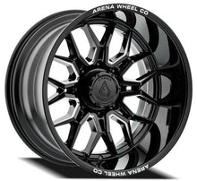 Charger l'image dans la galerie, A117222017N04416 - Arena Violator 22X12 8X170 -44mm Gloss Black And Milled - Arena Wheels Canada