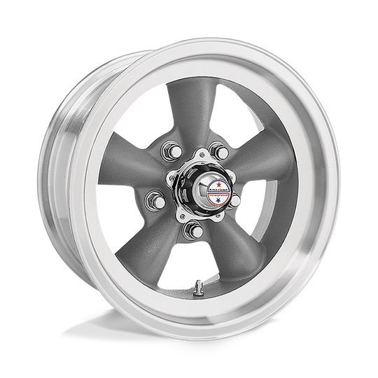 VN1055665 - American Racing VN105 Torq Thrust D 15X6 5X114.3  4mm Torq Thrust Gray Machined Lip - American Racing Wheels Canada