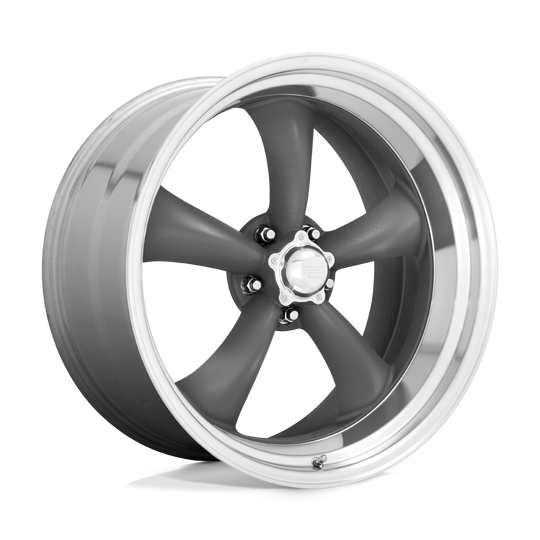 VN2158765 - American Racing VN215 Classic Torq Thrust II 18X7 5X114.3  6mm Mag Gray Machined Lip - American Racing Wheels Canada