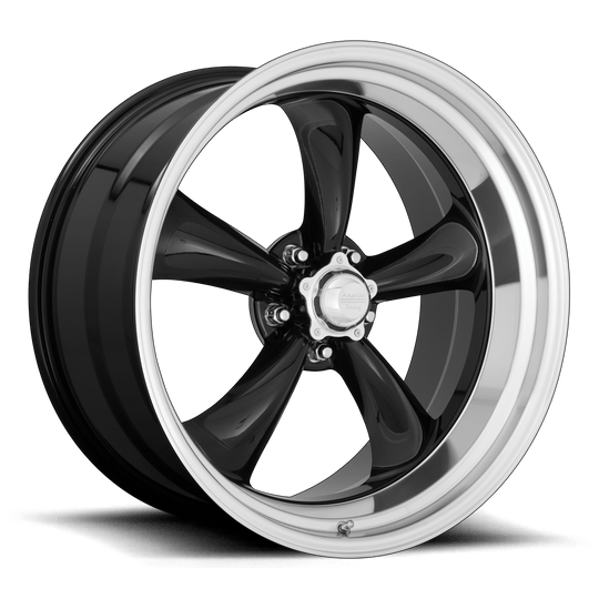 VN31522985315 - American Racing VN315 Torq Thrust II 1 PC 22X9 5X139.7  15mm Gloss Black Machined Lip - American Racing Wheels Canada