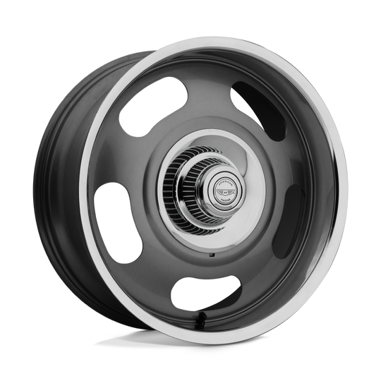 VN50677000400 - American Racing VN506 17X7 BLANK  0mm Mag Gray Center Polished Lip - American Racing Wheels Canada