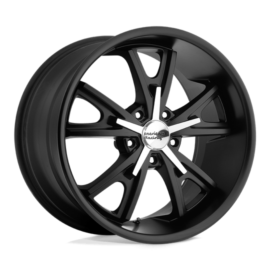 VN80122112738 - American Racing VN801 Daytona 22X11 5X114.3  38mm Satin Black With Machined Face - American Racing Wheels Canada