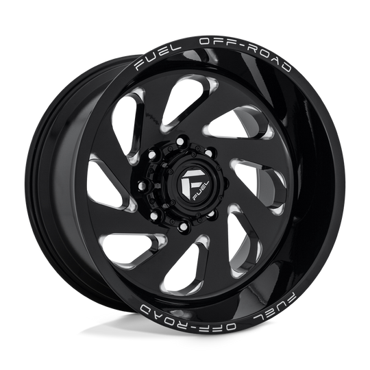 D63720008447 - Fuel Off-Road D637 Vortex 20X10 6X139.7 -18 mm Gloss Black Milled - Fuel Off-Road Wheels Canada