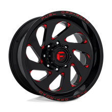Charger l'image dans la galerie, D63820008247 - Fuel Off-Road D638 Vortex 20X10 8X165.1 -18 mm Gloss Black Red Tinted Clear - Fuel Off-Road Wheels Canada