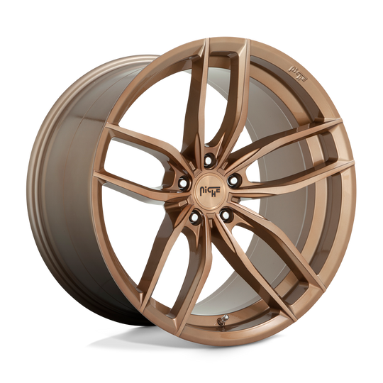 M2021985F8+42 - Niche M202 Vosso 19X8.5 5X112  42mm Glossy Bronze Brushed - Niche Wheels Canada
