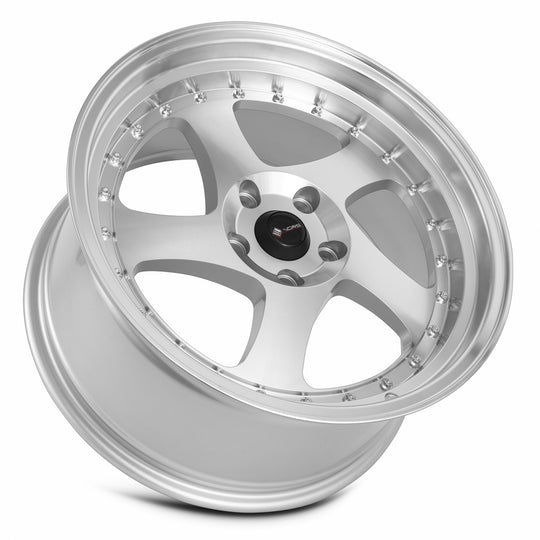 VR02189051435S-515 - Vors VR2 18X9 5X115 35MM Silver Machine Face Lip Chrome Rivet - Vors Wheels Canada