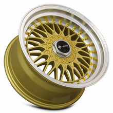 Charger l'image dans la galerie, VR0315808H20GD - Vors VR3 15X8 4X114.3 / 4X100 20mm Gold Machine Lip Gold Rivet - Vors Wheels Canada