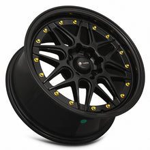 Load image into Gallery viewer, VR0716708H38BK-498 - Vors VR7 16X7 4X98 38MM All Black Gold Rivet - Vors Wheels Canada