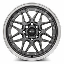 Charger l'image dans la galerie, VR0715708H35GM - Vors VR7 15X7 4X100 / 4X114.3 35mm Gun Metal Machine Lip Chrome Rivet - Vors Wheels Canada