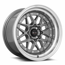 Load image into Gallery viewer, VR0715808H0GM-408 - Vors VR7 15X8 4X108 0MM Gun Metal Machine Lip Chrome Rivet - Vors Wheels Canada