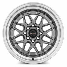 Load image into Gallery viewer, VR0715808H0GM-498 - Vors VR7 15X8 4X98 0MM Gun Metal Machine Lip Chrome Rivet - Vors Wheels Canada