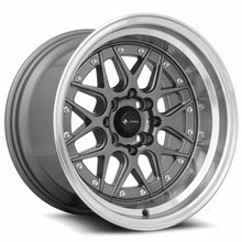 Load image into Gallery viewer, VR0715908H0GM-498 - Vors VR7 15X9 4X98 0MM Gun Metal Machine Lip Chrome Rivet - Vors Wheels Canada