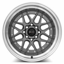 Load image into Gallery viewer, VR0715908H0GM - Vors VR7 15X9 4X100 / 4X114.3 0mm Gun Metal Machine Lip Chrome Rivet - Vors Wheels Canada