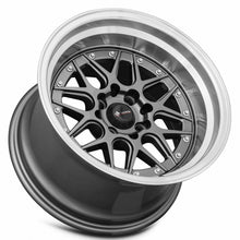 Load image into Gallery viewer, VR0715908H0GM-498 - Vors VR7 15X9 4X98 0MM Gun Metal Machine Lip Chrome Rivet - Vors Wheels Canada