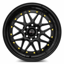 Charger l'image dans la galerie, VR0716808H20BK-408 - Vors VR7 16X8 4X108 20MM All Black Gold Rivet - Vors Wheels Canada
