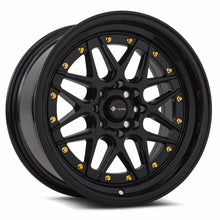 Charger l'image dans la galerie, VR0716808H20BK-408 - Vors VR7 16X8 4X108 20MM All Black Gold Rivet - Vors Wheels Canada