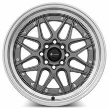 Load image into Gallery viewer, VR0716808H20GM-498 - Vors VR7 16X8 4X98 20MM Gun Metal Machine Lip Chrome Rivet - Vors Wheels Canada