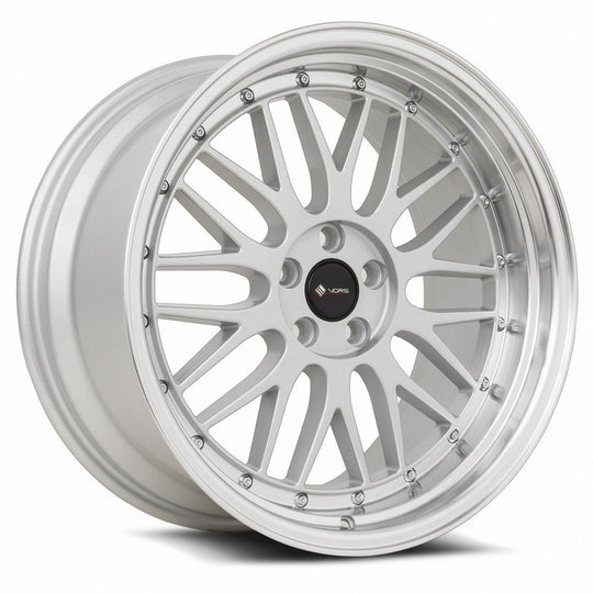 VR08209551435S-510 - Vors VR8 20X9.5 5X110 35MM Silver Machine Lip Chrome Rivet - Vors Wheels Canada