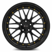 Load image into Gallery viewer, VR08209551435GB-508 - Vors VR8 20X9.5 5X108 35MM All Black Gold Rivet - Vors Wheels Canada