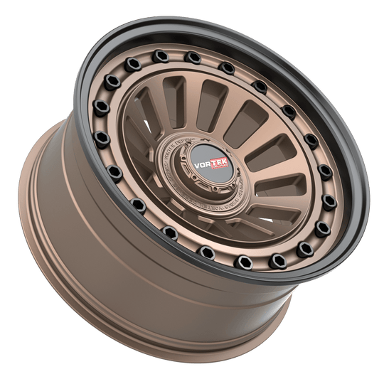 702189570MBRB - Vortek VRD-702 18X9 6X139.7 / 6X135 0mm Matte Bronze Black Bolts / Lip - Vortek Wheels Canada
