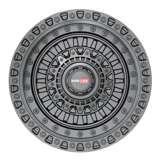 70320105X6XBL-18MB - Vortek VRD-703 20X10 Blank -18mm Matte Black - Vortek Wheels Canada