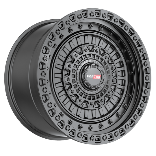 70322125X6XBL-44MB - Vortek VRD-703 22X12 Blank -44mm Matte Black - Vortek Wheels Canada