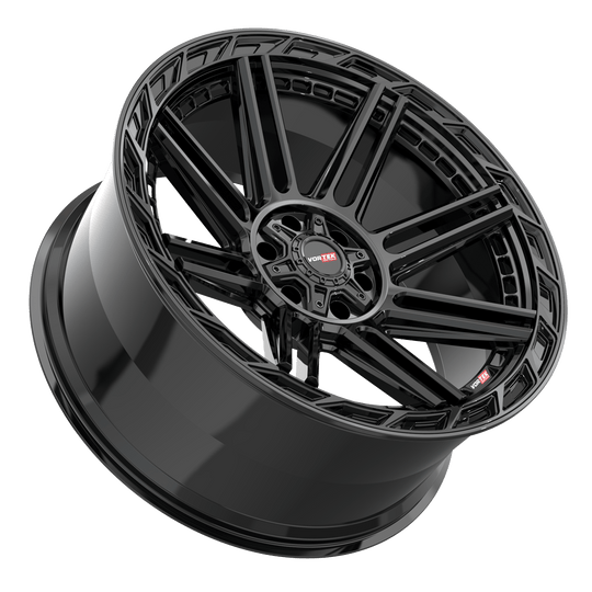 501221057-18GB - Vortek VRP-501 22X10 6X139.7 / 6X135 -18mm Gloss Black - Vortek Wheels Canada