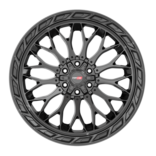 503201057-18GB - Vortek VRP-503 20X10 6X139.7 / 6X135 -18mm Gloss Black - Vortek Wheels Canada
